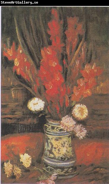 Vincent Van Gogh Vase with Red Gladioli